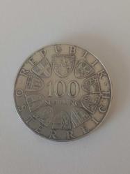 100 Schilling 1976 - Avusturya XII. Kış Olimpiyat Oyunları (Innsbruck) Gümüş Hatıra Parası