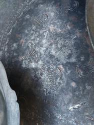 Tekke işi, Osmanlı Dönemi Mührü Süleyman Motifli, 56 cm. 2400 gr. Komple Desenli Bakır Tepsi, Mevlevi Sikkeli Ağır Etli Bakır  İbrik ve Kapaklı Bakır Sağan..Şark Köşesi için ideal..