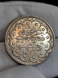 Sultan Reşat 1327/2 Gümüş 5 Kuruş Çil