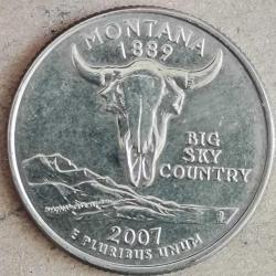 AMERİKA  2007  D   25  CENT   ÇEYREK DOLAR  HATIRA  50 Eyalet Çeyreklikleri - Montana