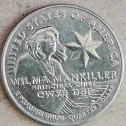 AMERİKA  2022  D   25  CENT   ÇEYREK DOLAR  HATIRA  Amerikan Kadınları - Wilma Mankiller