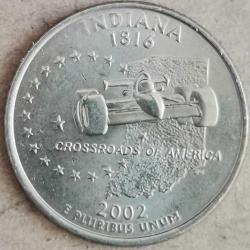 AMERİKA  2002 P   25  CENT   ÇEYREK DOLAR  HATIRA  50 Eyalet Çeyreklikleri - Indiana