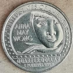 AMERİKA  2022 D    25  CENT   ÇEYREK DOLAR  HATIRA  Amerikan Kadınları - Anna May Wong