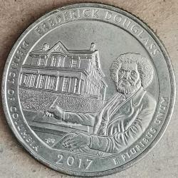 AMERİKA  2017 P    25  CENT   ÇEYREK DOLAR  HATIRA  Güzel Amerika Çeyrekleri - Frederick Douglass