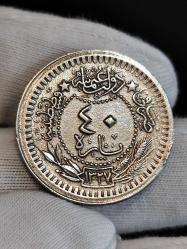 Sultan Reşat 1327/5 Nikel 40 Para Çil
