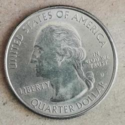 AMERİKA  2015 D    25  CENT   ÇEYREK DOLAR  HATIRA Güzel Amerika Çeyrekleri - Mavi Ridge Park Yolu
