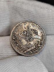 Sultan Abdülhamit 1293/17 Mısır Baskı Gümüş 1 Kuruş