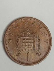 Nadir 1974 Birleşik Krallık 1 New Penny - Kraliçe II. Elizabeth