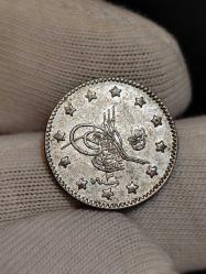 Sultan Abdülhamit 1293/30 Gümüş 1 Kuruş Çil