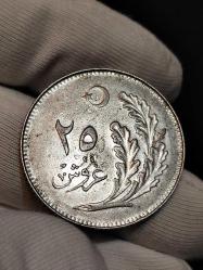 1928 Yılı 25 Kuruş (Manda Gözü) Çil