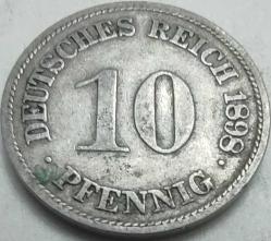 Almanya 1898 F 10 Pfennig - Nadirlik 