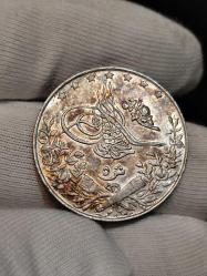 Sultan Reşat 1427/6 Mısır Baskı Gümüş 5 Kuruş Çil