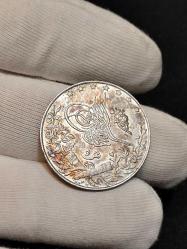 Sultan Reşat 1427/6 Mısır Baskı Gümüş 5 Kuruş Çil