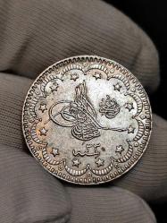 Sultan Abdülhamit 1293/32 Gümüş 5 Kuruş Çil