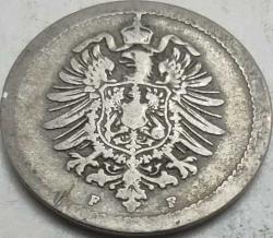 Almanya 1875 F 5 Pfennig Alman İmparatorluğu Bakır-Nikel Berlin Baskı
