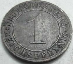 Almanya 1936 F 1 Reichspfennig Weimar Serisi Bronz Madeni Para