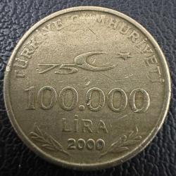 Türkiye 100.000 Lira 2000. 100 Bin