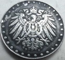Almanya 1916 D 10 Pfennig Alman İmparatorluğu I. Dünya Savaşı Demir Madeni Para