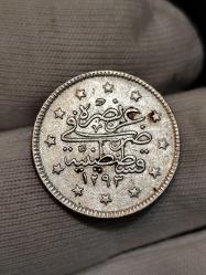 Sultan Abdülhamit 1293/33 Gümüş 2 Kuruş Çil-