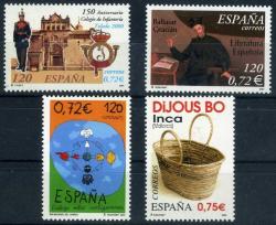 Koleksiyon Pulları,2001-2002 Yılları İspanya Tek Pulluk Damgasız Tam Seriler, 4 Pul.Kia-99