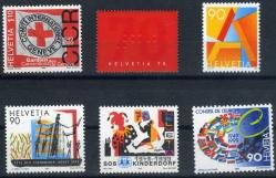 Koleksiyon Pulları İSVİÇRE,1998/1999 Yıllarına ait Tek Pulluk 6 Adet Tam Seri,Damgasız Tam Seri,Kia-100