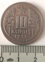 1935 10 KURUŞ ORİJİNAL MADENİ PARASI 4WW1E EN NADİR TARİHLİSİ