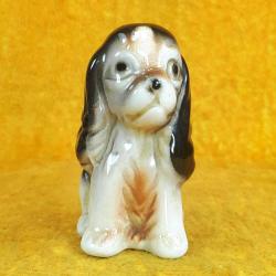 VINTAGE AVRUPA EL BOYAMA YAVRU KÖPEK SERAMİK BİBLO