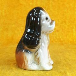 VINTAGE AVRUPA EL BOYAMA YAVRU KÖPEK SERAMİK BİBLO