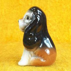 VINTAGE AVRUPA EL BOYAMA YAVRU KÖPEK SERAMİK BİBLO