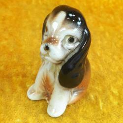 VINTAGE AVRUPA EL BOYAMA YAVRU KÖPEK SERAMİK BİBLO