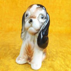 VINTAGE AVRUPA EL BOYAMA YAVRU KÖPEK SERAMİK BİBLO