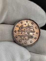 Sultan Abdülhamit 1293/32 Gümüş 2 Kuruş Çil