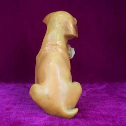 VINTAGE AVRUPA ANNE VE YAVRU KÖPEK EL BOYAMA ALÇI BİBLO