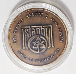 1996 Habitat II Kent Zirvesi..İstanbul Kız Kulesi Hatıra Bronz..