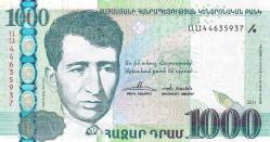 Koleksiyon Ürünü Ermenistan, 1000 Dram (2015)  ÇİL