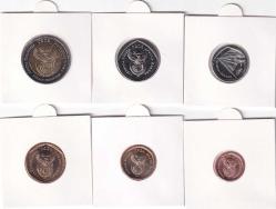 Koleksiyon Ürünü Güney Afrika Madeni Para Seti  6 adet Tam Takım Çil 2023 ve 2024 tarihli