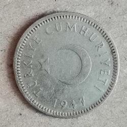 TÜRKİYE 1947   50  KURUŞ     GÜMÜŞ  4  GRAM
