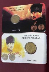 1995 BASIM 1000 TL MADENİ VE 1996 BASIM 5000 TL MADENİ