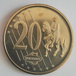 SPECIMEN   SLOVAKYA    2003     20   EURO CENT   DENEME PARASI