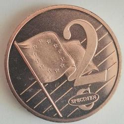 SPECIMEN   SLOVENYA     2003      2  EURO CENT    DENEME PARASI