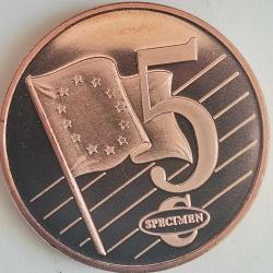 SPECIMEN   ROMANYA      2003     5  EURO CENT    DENEME PARASI