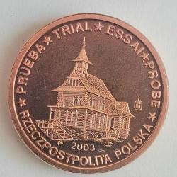 SPECIMEN  POLONYA    2003    1  EURO CENT    DENEME PARASI