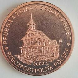 SPECIMEN  POLONYA    2003    2  EURO CENT    DENEME PARASI