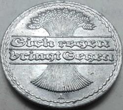 Almanya 1921 A 50 Pfennig Weimar Cumhuriyeti Alüminyum Madeni Para