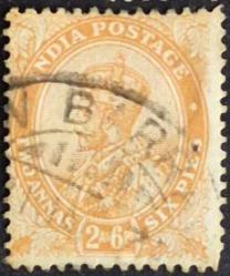 +++ HİNDİSTAN K. GEORGE V      1922    2A6P   - DAMGALI