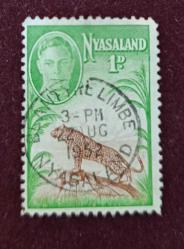 İngiliz Sömürgesi Nyasaland _ 1938_ damgalı pul