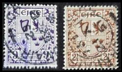 +++ İRLANDA ARMA       1922     2 ÇEŞİT   - DAMGALI