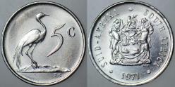 GÜNEY AFRİKA 5 CENT 1971 MAVİ TURNA. ÇİL(-)