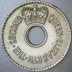 FİJİ 1 PENNY 1959 KRALİÇE II. ELİZABETH. 26 mm.