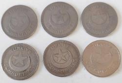 1935-36-37-38-39-40 10 KURUŞ ORİJİNAL TAM SET MADENİ PARASI 6 ADET BBB2AA1 ÇOK NADİRDİR